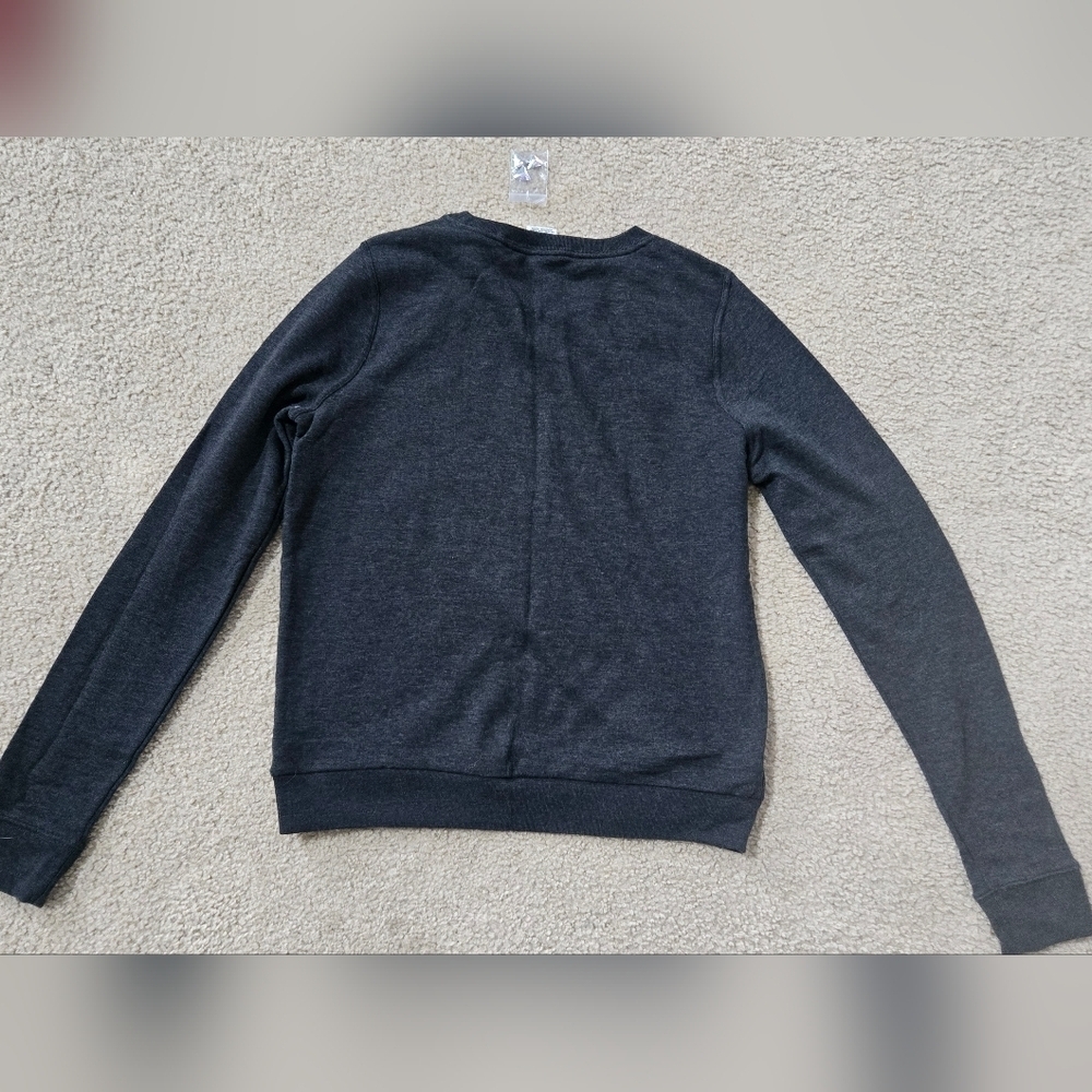 NWOT VS PINK Charcoal Embellished and Iridescent Sweatshirt Size Small - Picture 3 of 4